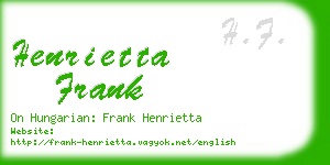 henrietta frank business card